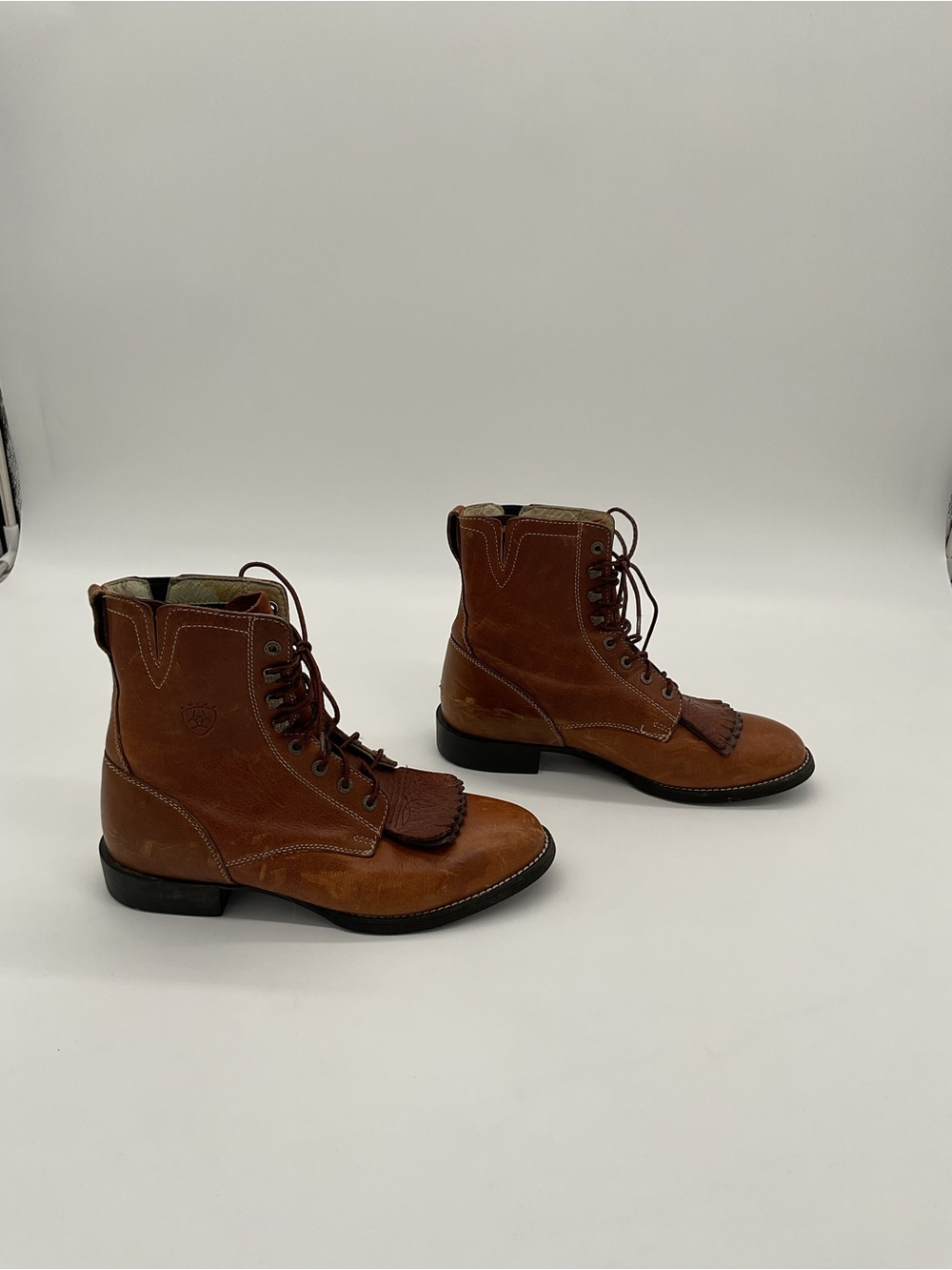 Ariat Women’s Brown Leather Lace-Up Paddock Western Boots Size 9.5B